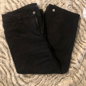 NYDJ CROP PANTS DENIM JEANS EMBELLISHED SZ 8